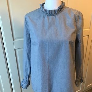 Blue cotton blouse